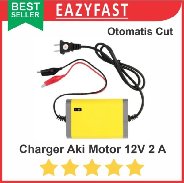 Charger Charge Casan Aki Motor Accu 12v 2A Portable Otomatis