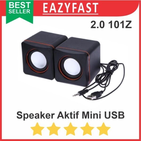 Speaker Aktif Mini 2.0 Komputer Laptop USB 5v 3.5mm PAM DFPlayer MP3