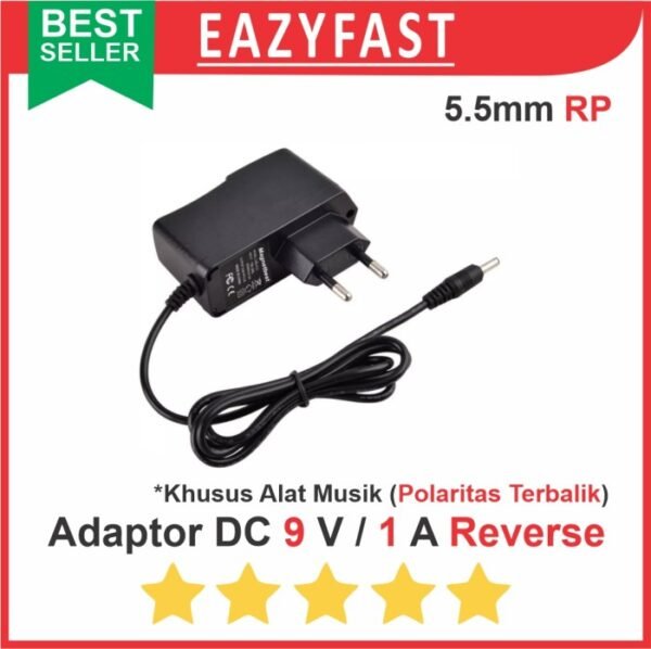 Adaptor DC 9V 1A 9 V Volt Efek Gitar Alat Musik PSU Power Supply Trafo