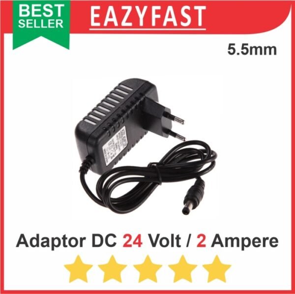 Adaptor DC 24V 2A 5.5mm 24 V Volt 2 A Ampere PSU Power Supply Trafo