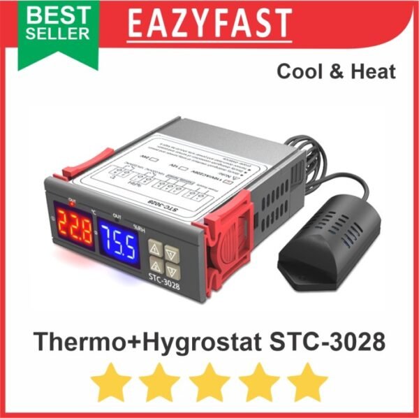 Thermostat Hygrostat STC-3028 Temperatur Suhu Otomatis Panas Dingin