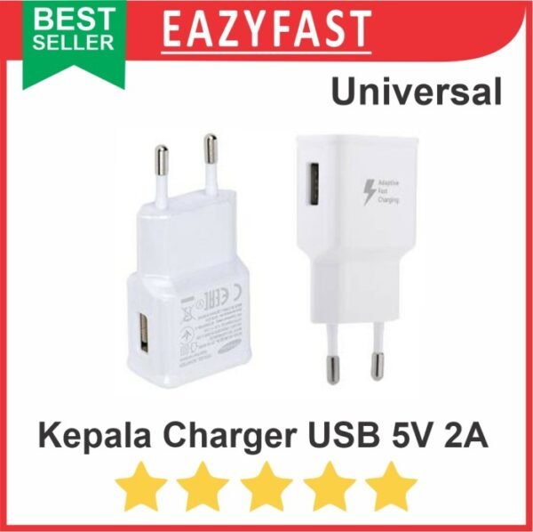 Adaptor Charger Kepala Batok Casan USB 5V 2A 5 V Volt 2 A Ampere