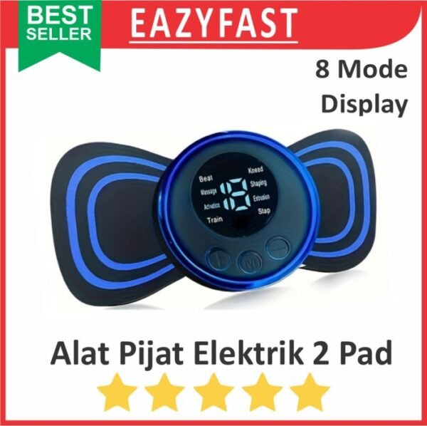 Alat Pijat Terapi Elektrik Listrik EMS Display Kupu Pemijat Tempel