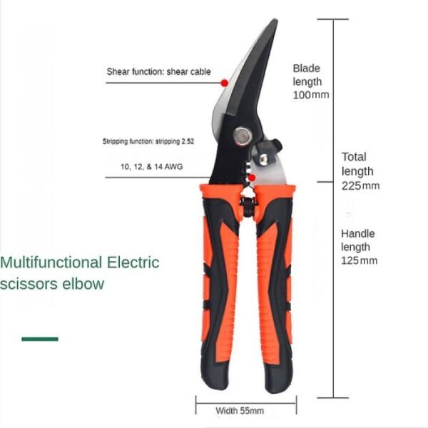 Tang Gunting Potong Cutter Plat Kawat Kabel Seng 8 Inch 8" Kupas Kabel - Gambar 2