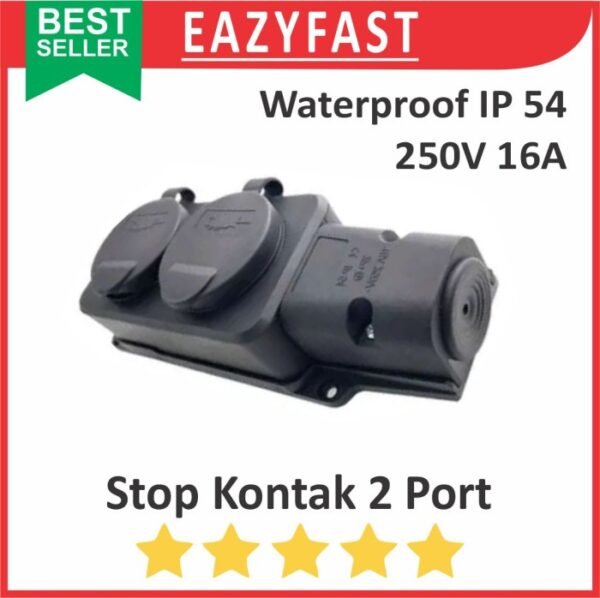 Stop Kontak Terminal 2 Waterproof Outdoor Water Proof Anti Air Steker