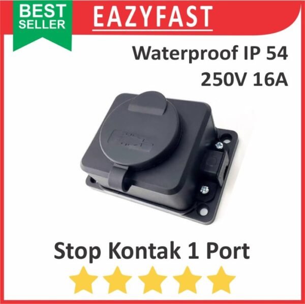 Stop Kontak Terminal 1 Waterproof Outdoor Water Proof Anti Air Steker