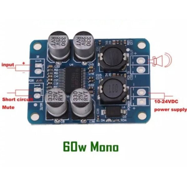 Modul Ampli TPA3118D2 1x60W Mono 60W Amplifier Class D TPA 3118 PBTL - Gambar 2