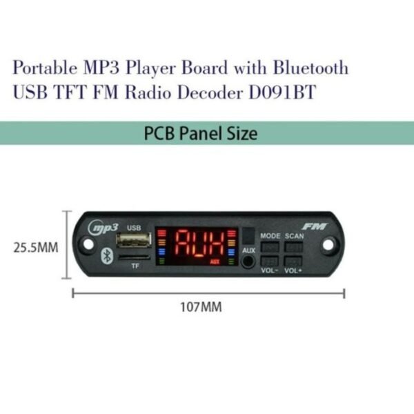 Kit MP3 Audio Player Board USB SD BT Bluetooth FM Ampli Amplifier Box - Gambar 3