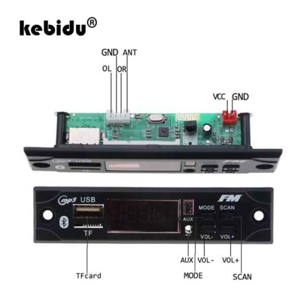 Kit MP3 Audio Player Board USB SD BT Bluetooth FM Ampli Amplifier Box - Gambar 4