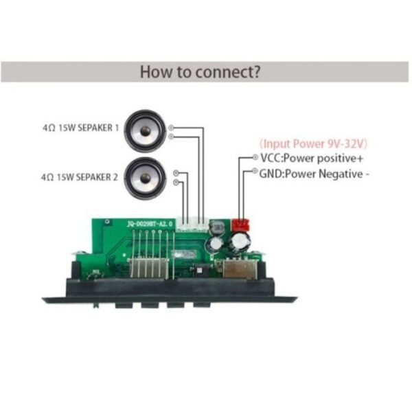 Kit MP3 Audio Player D029BT Board USB BT Bluetooth FM Ampli Amplifier - Gambar 2