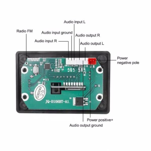 Kit MP3 Audio Player D106BT Board USB BT Bluetooth FM Ampli Amplifier - Gambar 2