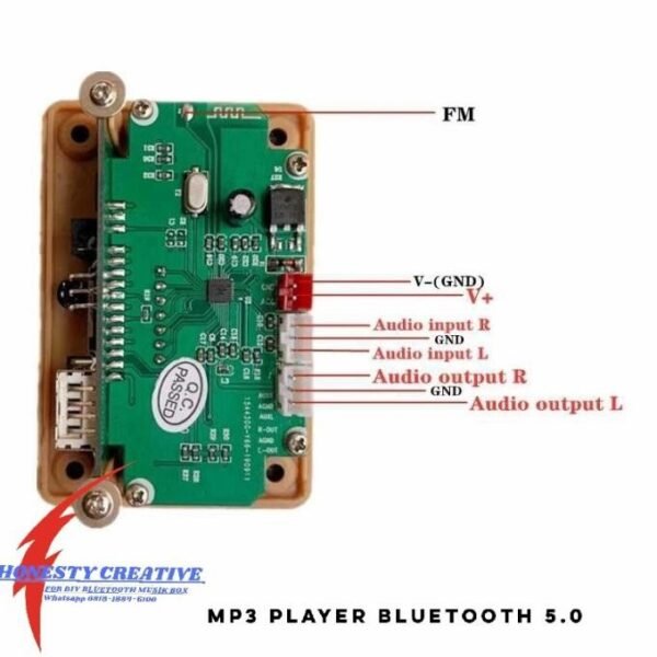 Kit MP3 Audio Player D101BT Board USB BT Bluetooth FM Ampli Amplifier - Gambar 3