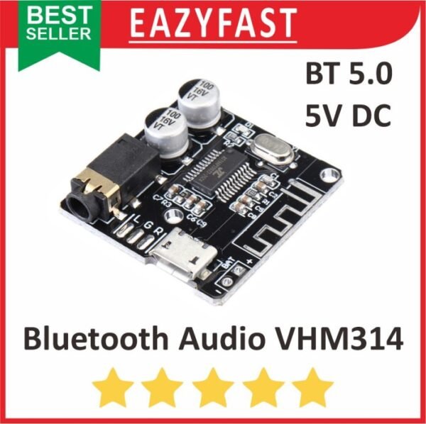 Modul Bluetooth Audio Receiver VHM 314 BT 5.0 Stereo AUX Module Board - Gambar 2