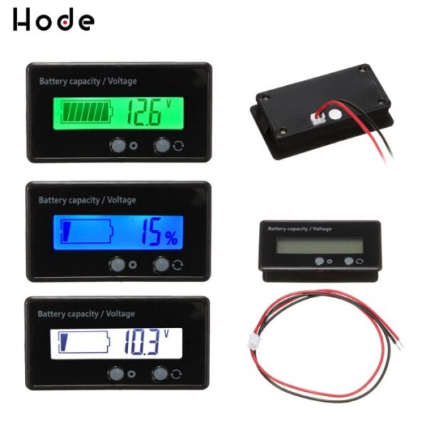 Voltmeter Digital Level Kapasitas Baterai Aki Batre Motor Mobil LED - Gambar 2