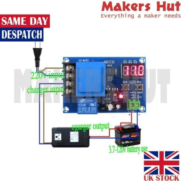 Charger Control Auto Cut Off XH-M602 Modul Otomatis Cas Battery Aki - Gambar 2