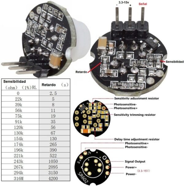 Modul Sensor Gerak PIR MH SR602 Mini Infrared Motion Detector Module - Gambar 2