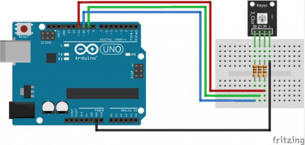 Modul LED DIP 5mm 3 Color KY-016 Keyess KY016 Module Arduino ESP 8266 Nodemcu Wemos - Gambar 3