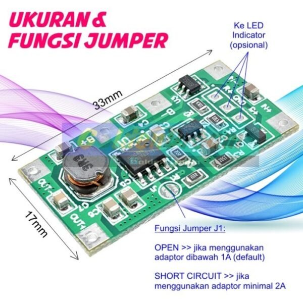 Modul Mini UPS DC 5V 5 V Volt 1A 18650 Emergency Power Supply Backup Darurat Mati Lampu Listrik Back Up - Gambar 3
