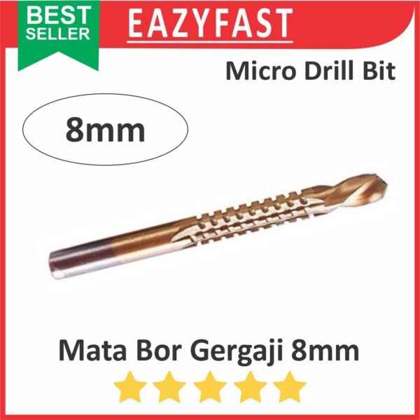 Mata Bor Gergaji Drill Bit 8mm 8 mm HSS Titanium Coated