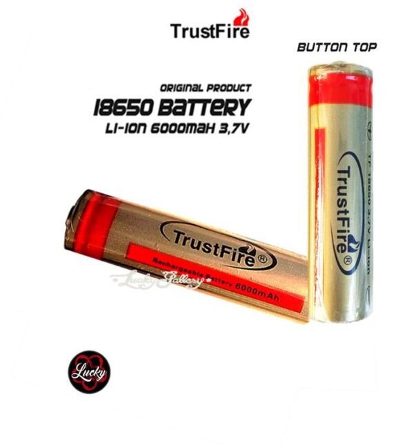 Baterai Charge Li-Ion 18650 Button Top Cas Lithium 3.7V Battery - Gambar 3