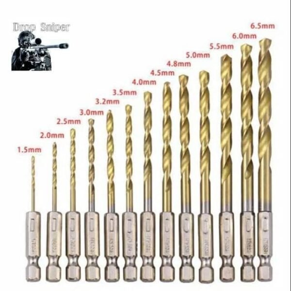 Hex Shank Quick Drill Bit Mata Bor Obeng Baut Cordless Set Segi 6 - Gambar 3