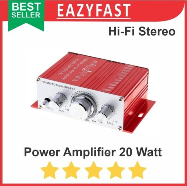 Ampli Mini Power Amplifier Speaker Aktif Stereo Hi-Fi 20W 2 Channel