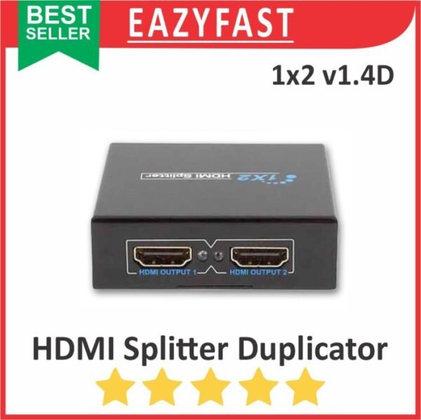 HDMI Switch Splitter Duplicator Input Output 2 Port Kabel Split Select Selector Duplikat Extend