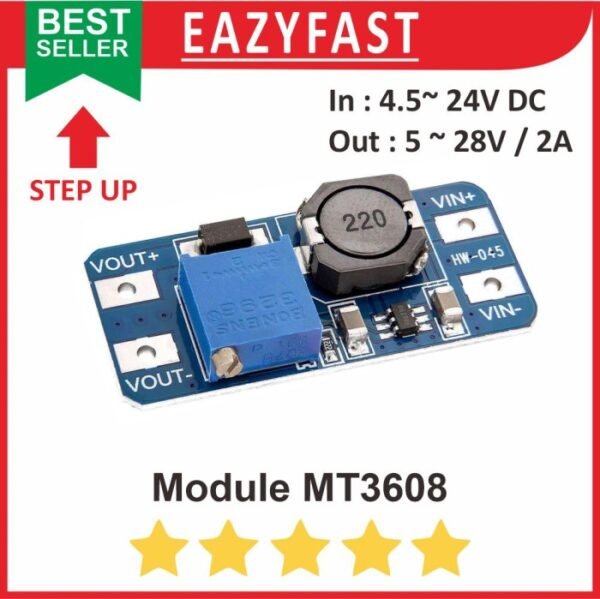 Step Up 2A MT3608 Module Modul DC Adjustable Power Boost Regulator