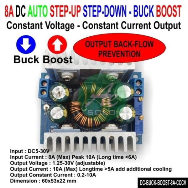 Step Up 8A Auto CC CV Module Modul DC Adjustable Power Boost Regulator - Gambar 3