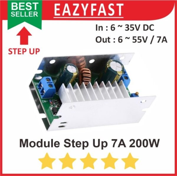 Step Up 7A 200W Module Modul DC Adjustable Power Boost Regulator