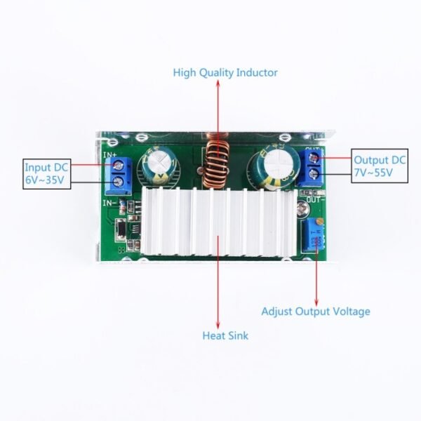 Step Up 7A 200W Module Modul DC Adjustable Power Boost Regulator - Gambar 3