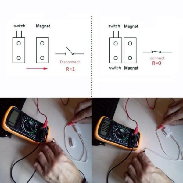 Magnetic Magnet Switch MC38 MC-38 Door Sensor Buka Tutup Pintu Jendela - Gambar 3