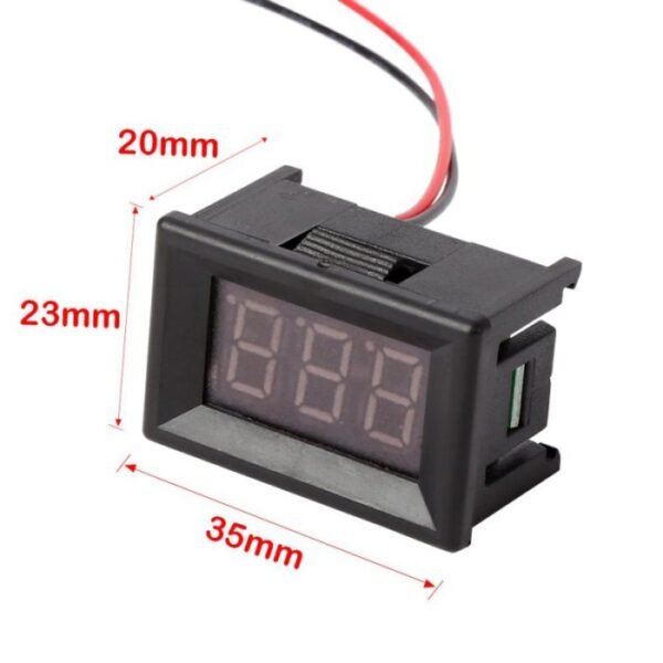 Voltmeter Digital DC 0.36" Inch 2 Kabel Wire Volt Meter Kecil Mini - Gambar 3