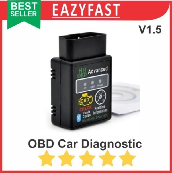 OBD2 OBD 2 1.5 v1.5 Alat Scan Scanner Mobil Wifi Bluetooth ELM327 ECU