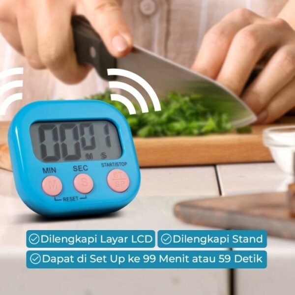 Timer Countdown Alarm Digital Dapur Masak Jam Hitung Mundur Kitchen Cook Cooking Clock Stopwatch DOL - Gambar 2