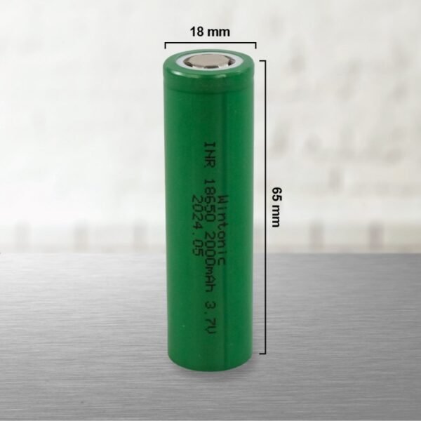 Baterai 18650 Wintonic 2000mAh Lithium Ion Li-Ion Batre Cas Ces Charge Recharge Ori Original Real - Gambar 2