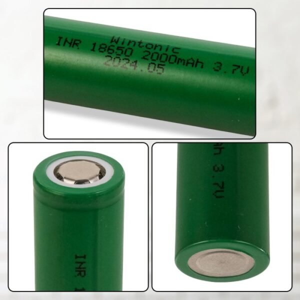 Baterai 18650 Wintonic 2000mAh Lithium Ion Li-Ion Batre Cas Ces Charge Recharge Ori Original Real - Gambar 4