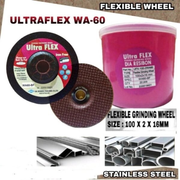 Mata Batu Gerinda Flex Flexible 4" 4 Inch Grinda Cutting Selep Slep Poles Disc Gurinda Grinding - Gambar 3