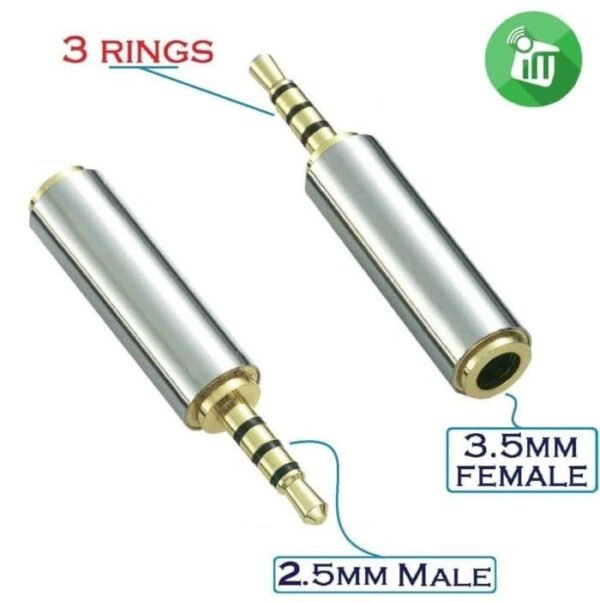 Audio Jack 2.5 to 3.5 mm Converter Adapter Konverter Adaptor Konektor - Gambar 2