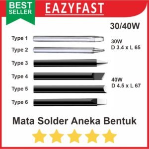 Mata Solder 30W 40W SMD Bentuk Pisau Rata Flat Miring 30 40 W Watt Tip