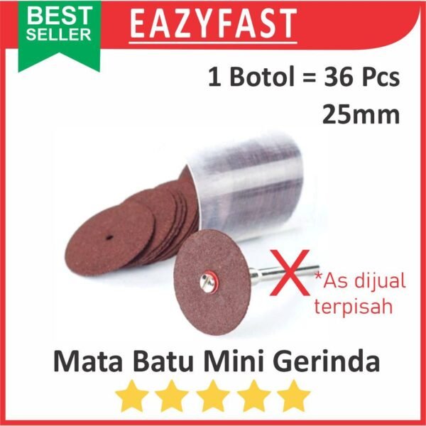 Mata Batu 25mm Pack Botol isi 36 Pcs Gerinda Grinda Mini Potong Grinder Wheel Cut Cutting Disc
