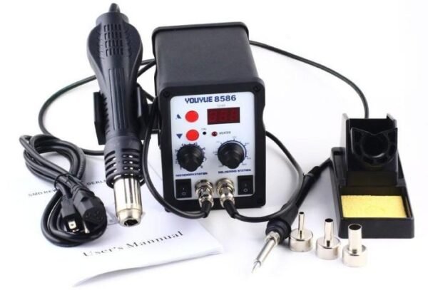 Solder Uap Soldering Station Dual 2in1 Service HP Heat Hot Blower - Gambar 2