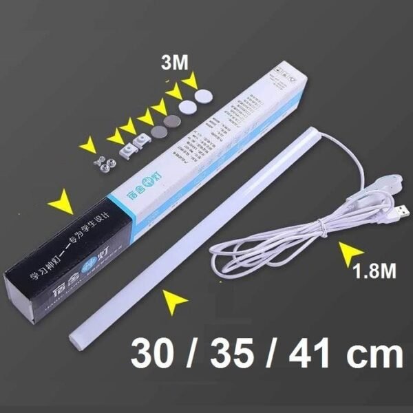 Lampu Meja Baca Neon LED Strip USB 30cm Portable Magnet Tempel 5V DC - Gambar 2