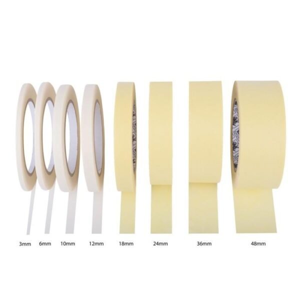 Masking Tape Kertas Kuning 1 Inch 24mm 18m Lakban Cream Coklat Tutup Cat Isolasi Selotip Esolasi Lem - Gambar 2