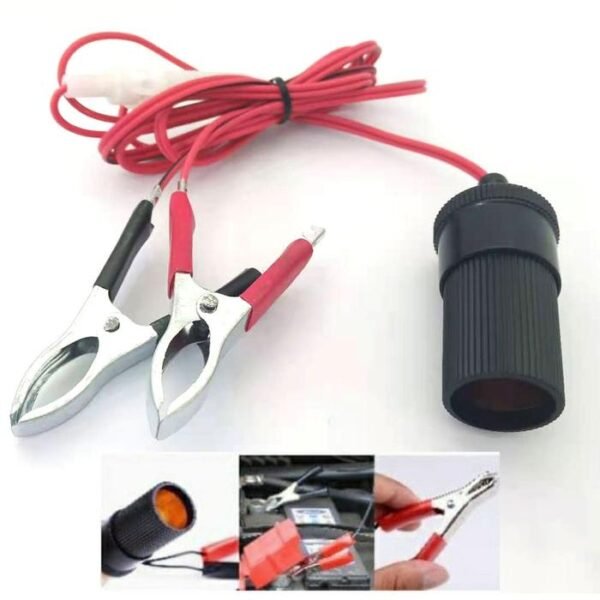 Kabel Klip Capit Buaya Aki Motor Lighter Mobil Kabel Jumper Clamp - Gambar 2