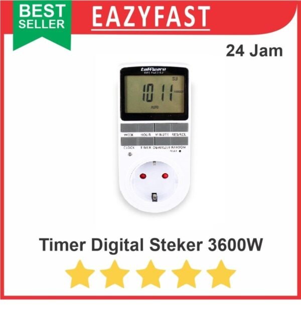 Timer Digital Stop Kontak Putus Listrik PLN Colokan Steker Program 24