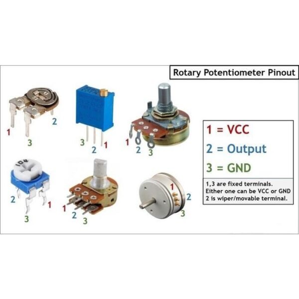 Trimpot 102 R1K R 1 K Ohm Potensio Variable Resistor VR Trimmer RM - Gambar 3